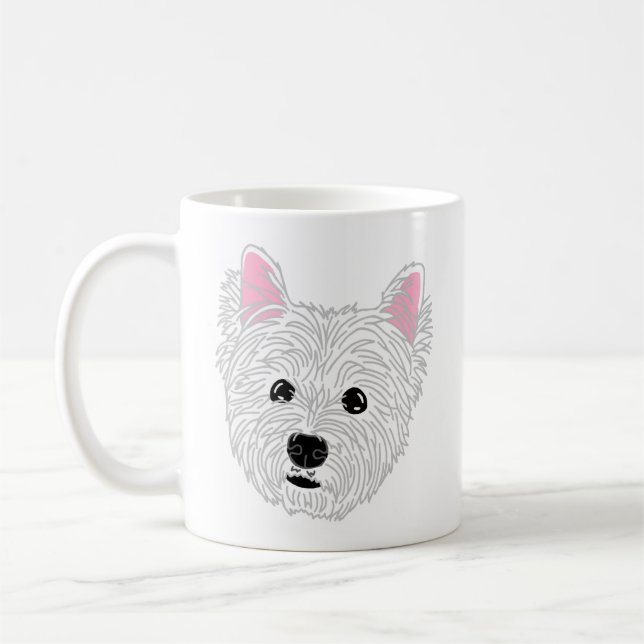 Taza De Café Mami del perro occidental Mug - Territorio montañé (Izquierda)
