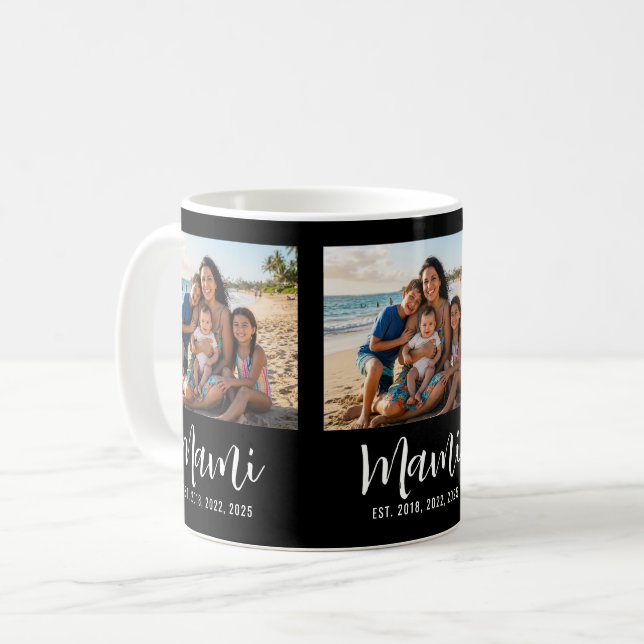 Taza De Café Mami Establecido Script Negro 3 Foto (Anverso izquierdo)