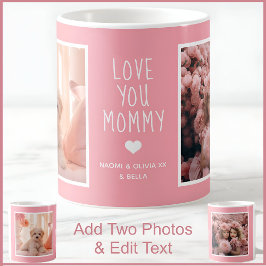 Taza De Café Mami I love you Fotos Modern Pink C51 & White