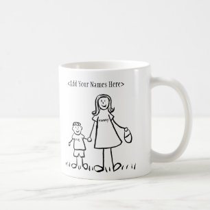 Taza De Café Mami & Me Mug (Nombres Personalizares)