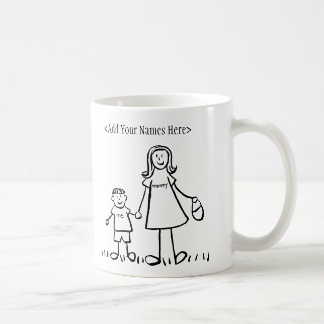Taza De Café Mami & Me Mug (Nombres Personalizares) (Derecha)