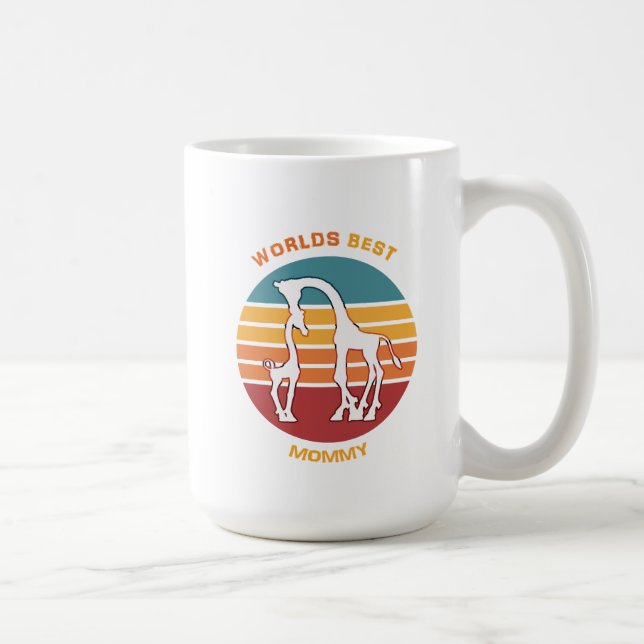 Taza De Café Mami mejor del mundo, jirafas (Derecha)