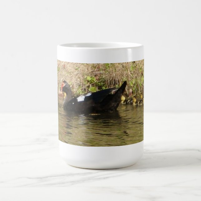 Taza De Café Mami Muscovy y Baby Ducks Mug (Centro)