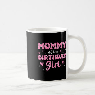 Taza De Café Mami Of Birthday Chica Rosado Coincidiendo Con Fam