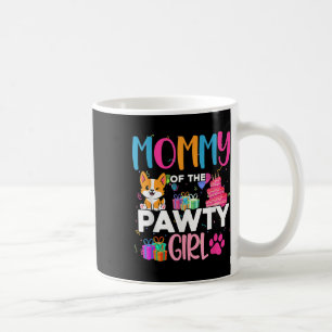 Taza De Café Mami Of The Pawty Chica Corgi Dog Family Cumpleaño