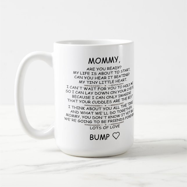 Taza De Café Mami personalizada para ser del bebé (Izquierda)