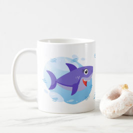 Taza De Café Mami Shark - Púrpura