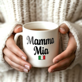 Taza De Café Mamma Mia Italian Flag Mug