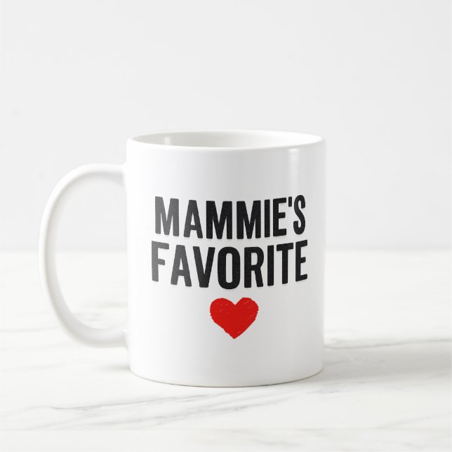 Taza De Café MAMMIE’S Favorite Heart Graphic for Mothers Day Gr (Izquierda)