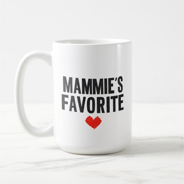 Taza De Café MAMMIE’S Favorite Heart Graphic for Mothers Day Gr (Izquierda)
