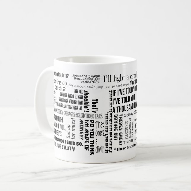 Taza De Café Mammy irlandés / Días de la Madre Sayings (Anverso izquierdo)