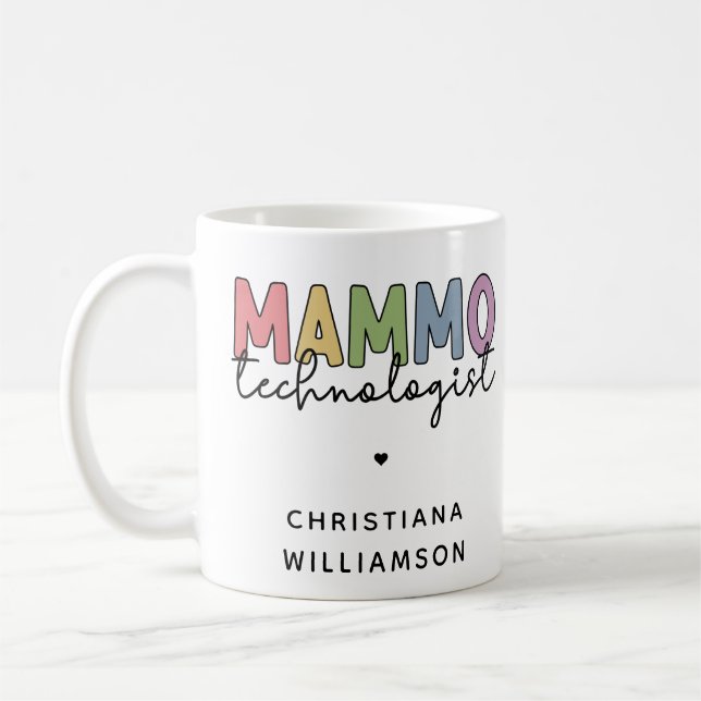 Taza De Café Mamografía tecnológica de mammo personalizado (Izquierda)