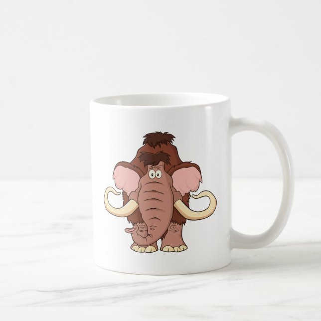 Taza De Café Mamut lanoso del dibujo animado (Derecha)