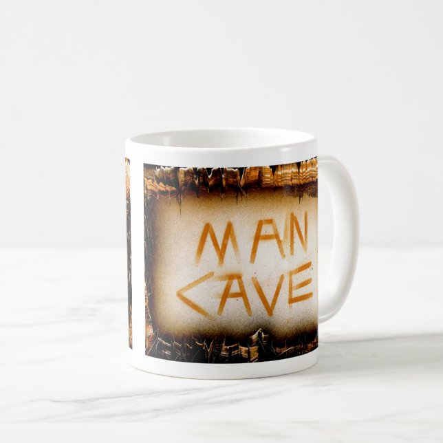 Taza De Café Man Cave Tan Slate (Anverso derecho)