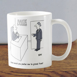 Taza De Café Man espera crecer en el departamento de préstamos