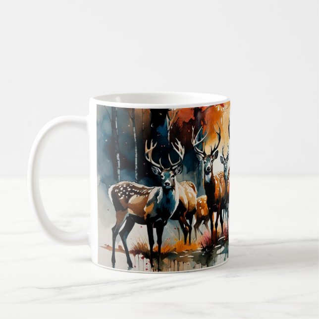 Taza De Café Manada De Deer 2 (Izquierda)