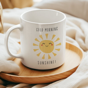 Taza De Café Mañana adorable sol kawaii