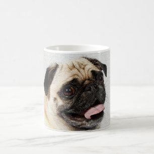 Taza De Café mañana del perro del barro amasado