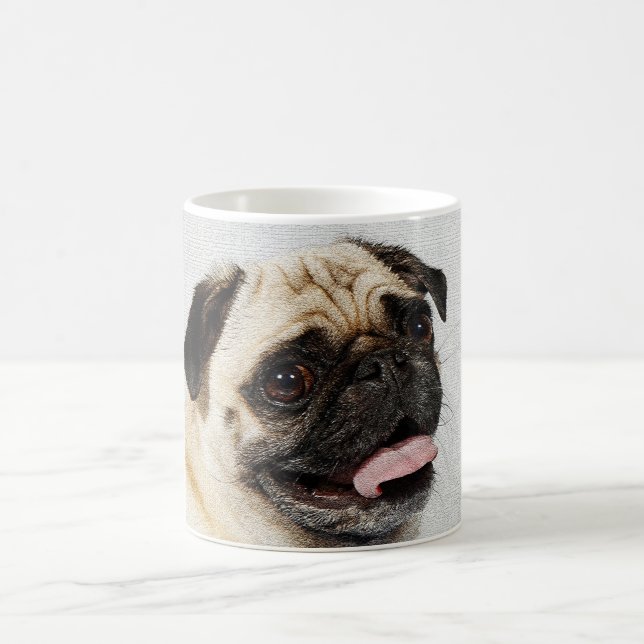 Taza De Café mañana del perro del barro amasado (Centro)