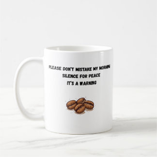 Taza De Café Mañana Silencioso Sarcástico Amante del Café Humor