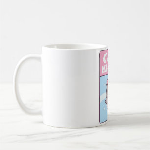 Taza De Café Manatee lindo en Seashell Bikini Curvy Mermaid Fun