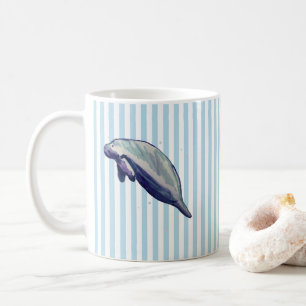 Taza De Café Manatee Painting Stripe Florida Springs