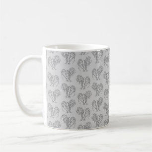 Taza De Café Manatíes de tatuajes tribales blancos y negros