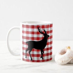 Taza De Café Mancha roja con ciervo negro