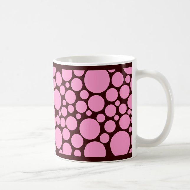 Taza De Café Mancha Rosa en Marrón Oscuro (Derecha)