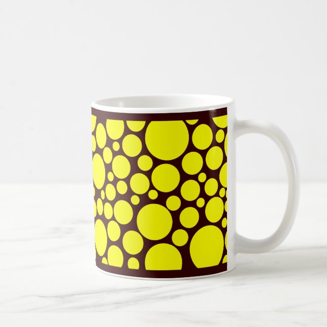 Taza De Café Manchado Amarillo sobre Marrón Oscuro (Derecha)