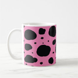 Taza De Café manchas dálmatas rosadas modernas patrón animal