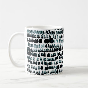 Taza De Café Manchas de pintura negras con manchas, manchas y g