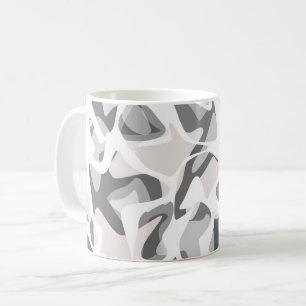 Taza De Café Manchas gris claro Patrón manchado abstracto