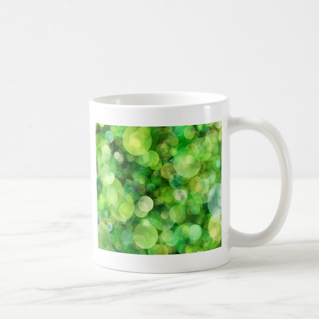 Taza De Café Manchas verdes abstractas (Derecha)