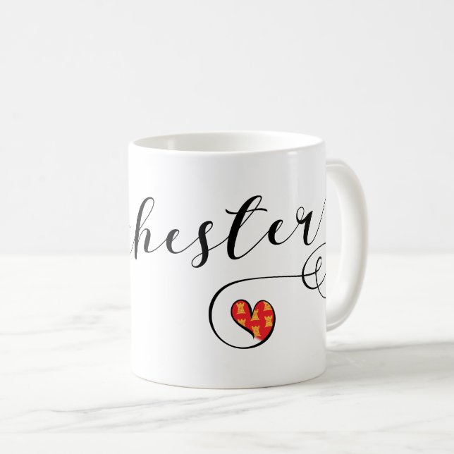 Taza De Café Manchester Heart Mug, Inglaterra (Anverso derecho)
