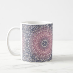Taza De Café mandala abstracto redondo patrón continuo caleidos