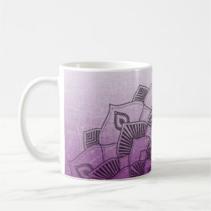 Taza De Café Mandala abstracto zen púrpura