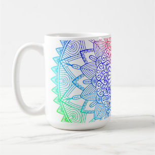 Taza De Café Mandala Arcoíris