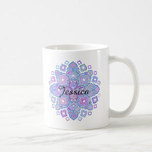 Taza De Café Mandala azul