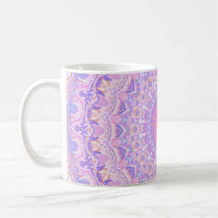 Taza De Café Mandalá boho hippie intrincado colorido alucinante