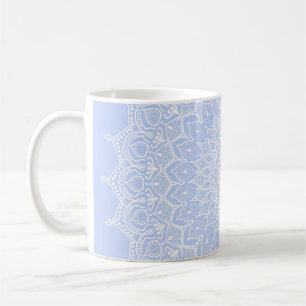 Taza De Café Mandalá Bora en Bayas de Enebro - Periwinkle