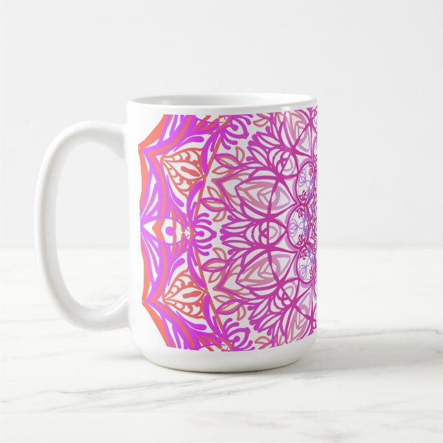 Taza De Café Mandala coloreada (Izquierda)