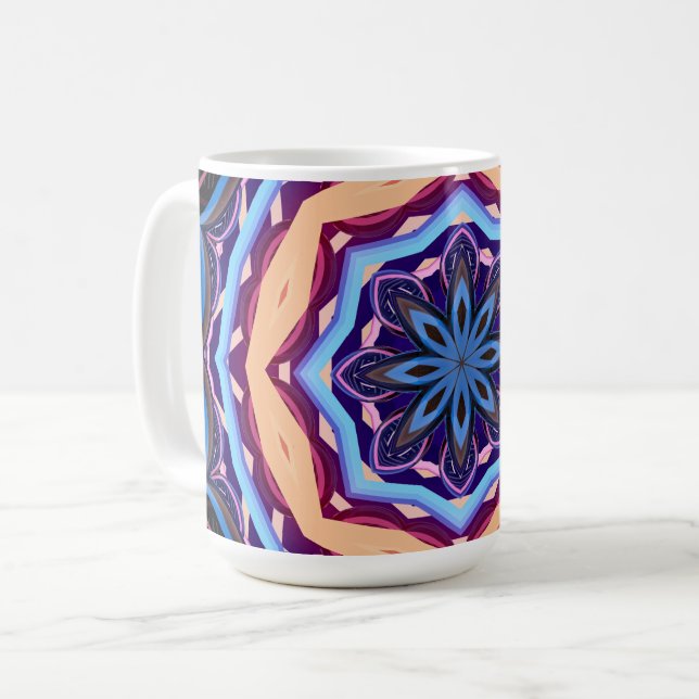 Taza De Café Mandala colorida (Anverso izquierdo)