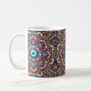 Taza De Café Mándala con ojo malvado