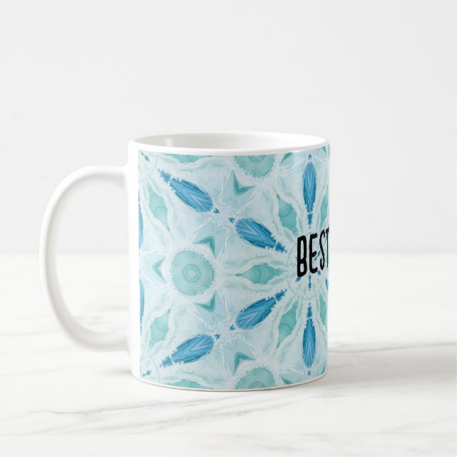 Taza De Café Mandala, copo de nieve, estilo artesanal (Izquierda)