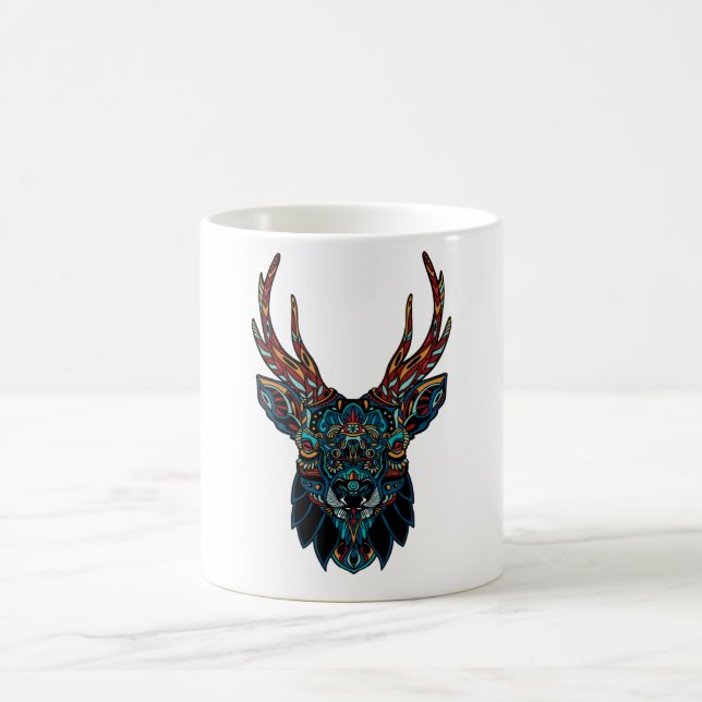 Taza De Café Mandalá de Ciervos (Centro)