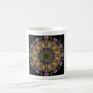 Taza De Café Mandala de crecimiento dorado