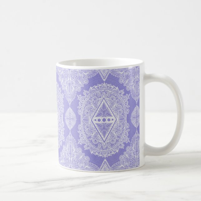 Taza De Café Mandala de Diamante Celeste (Derecha)