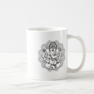 Taza De Café Mandala de Ganesha Dios hindú Hinduismo Regalo de
