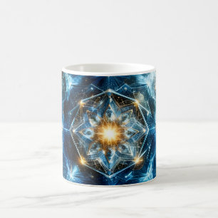 Taza De Café Mandalá de geometría cósmica estrella universo abs